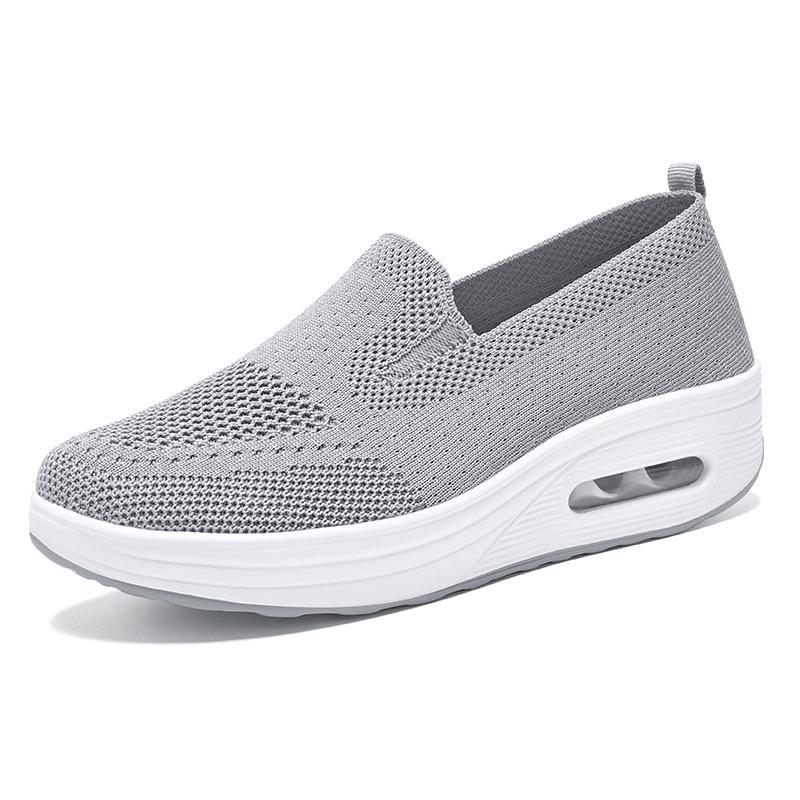 Women's Casual Thick-Soled Breathable Mesh Height-Increasing Shoes with Soft, Shock-Absorbing Air Cushion Soles