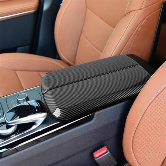 Car Center Armrest Box Panel Cover Carbon Fiber Look For Benz GLS GLE 16 17 18