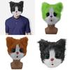 Plastik Plüsch Katzenkopf Maske Tierkostüm Party Requisite für Halloween und festliche Veranstaltungen