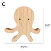 1pcs Wooden Hook Creative Nordic Cute Animal Hook Wall Hanging Coat Hook Home Decoration Solid Wood Hook Kitchen Accessories