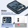 For Samsung Galaxy S25 Edge Case TPU + PC Clear Phone Cover with CD-Veins Camera Lens Sliding Lid