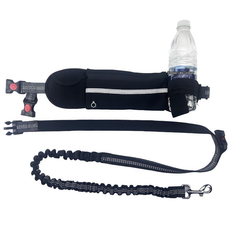 Pet Running Leash with Portable Waist Bag - Full-Function Dog Leash