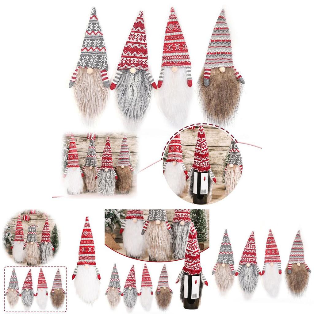 Gonk Merry Christmas Wine Bottle Cover Bag For Festive Holiday Table Decor