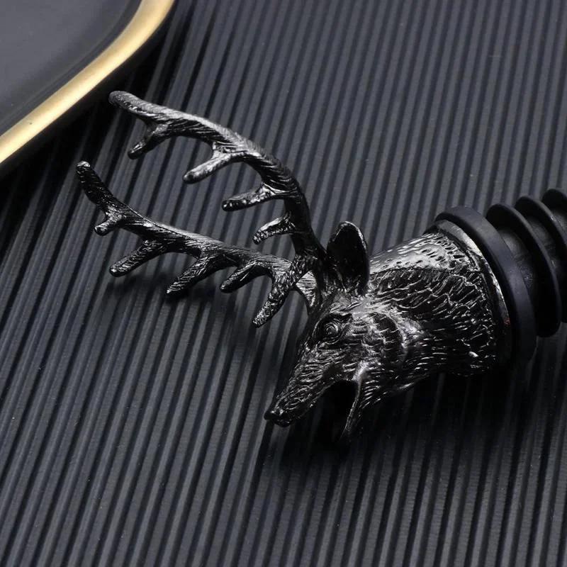 New Bottle Stopper Wine Stoppers Deer Beverage Bottle Corks Sealer Wine Lovers Christmas Halloween Kitchen Bar Tool Accessory