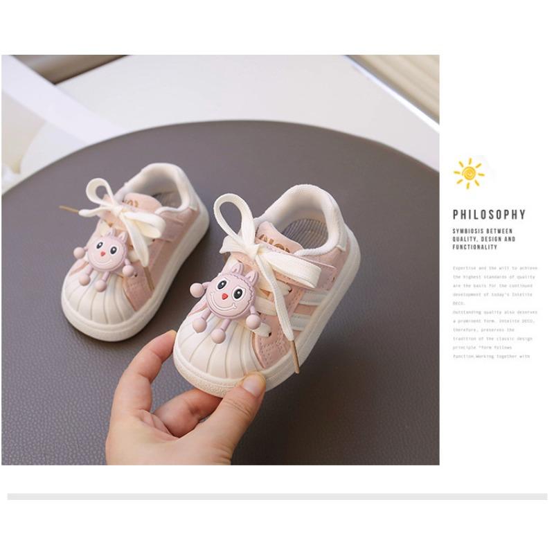 Girls Shoes Spring and Autumn Children Shell Head Sports Shoes Boys Board Shoes White Shoes Casual Soft Sole Baby Toddler Shoes