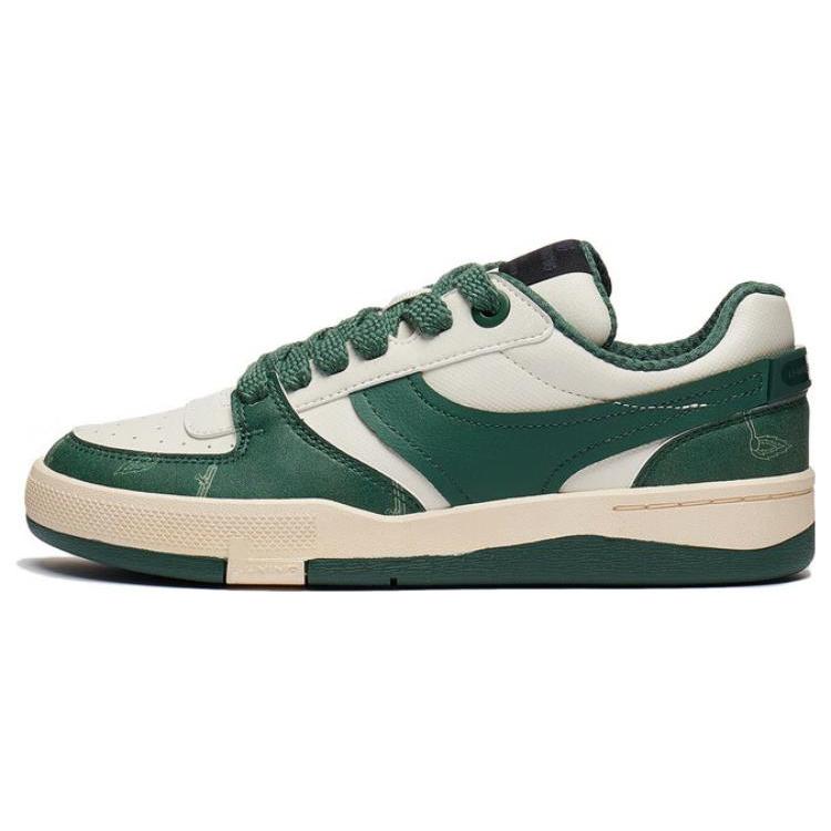 New LiNing Zhengrong 92S Cushioning Wear Resistant Low Top Skateboard Shoes Women's Deep Temple Green AEPT004-2