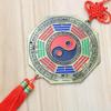 Feng Shui Alloy Bagua Mirror Pendant with Zodiac Signs & Taiji Symbols