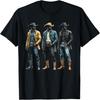 Black Cowboy Western Rodeo Melanin Black History Texas Men T-Shirt(4)