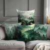 Short Plush Material Pillowcasemisty Forest Landscape Printed Pillowcases For Ultimate Comfort And Style Sofa Cushion Cover Home