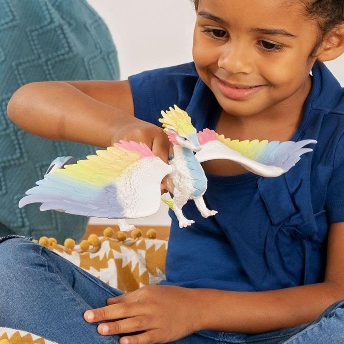 Figurine Dragon arc-en-ciel, dès 5 ans, Schleich 70728 Bayala, 34 x 23 x 11 cm