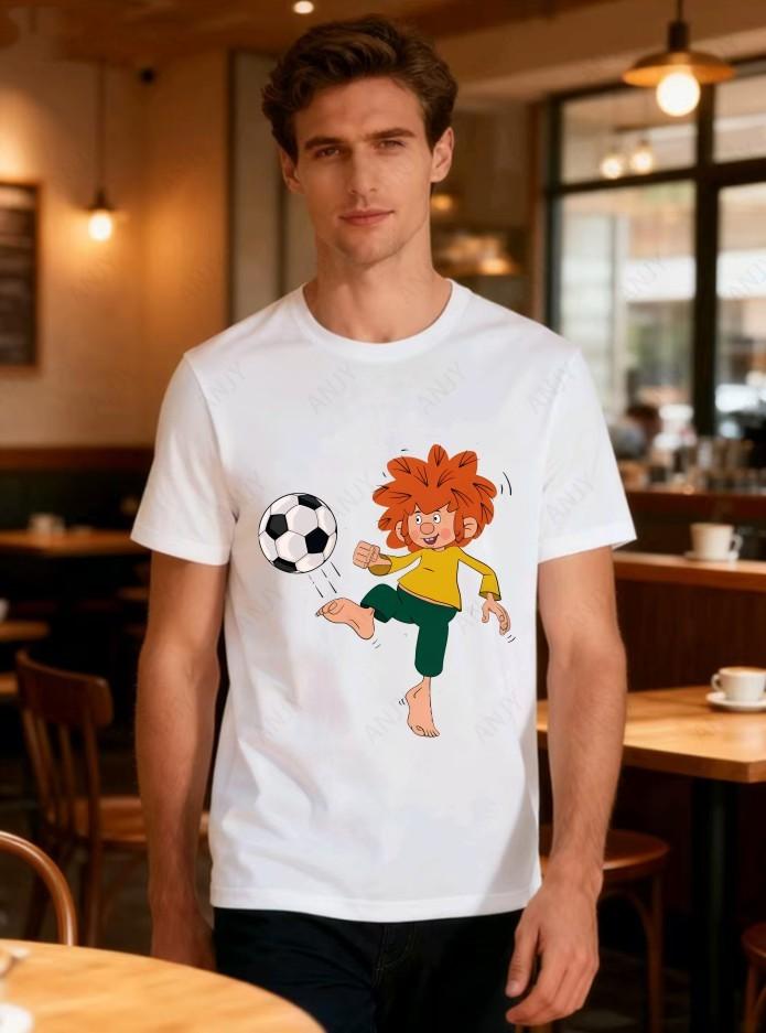 Unique P-Pumuckl T-shirt with Pure Cotton Round Neck  Comfortable Suitable for Men and Women To