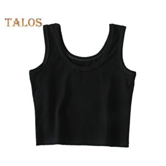 Women Tank Tops O-neck Sleeveless Slim Fit Undershirt Solid Color Camisole High Elastic Bottoming Tops