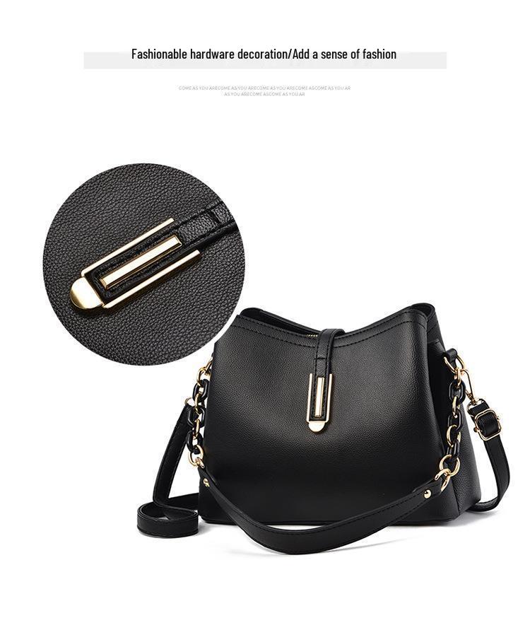 Women's 2025 Fashion Bucket Bag - Large Capacity Textured Shoulder & Crossbody