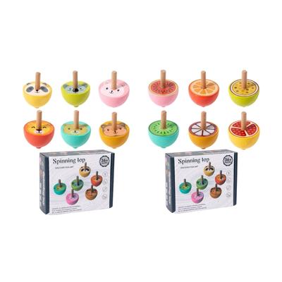 6Pcs Fun Whirling Tops Toy For Children Colorful Education Rotating Gyro Nostalgic Toy for Kids Hand Eye Coordination