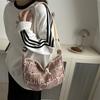 Large Capacity Striped Art Commuter Shoulder Bag for Women New Fashion Korean Simple and Fashionable One Shoulder Crossbody Bag