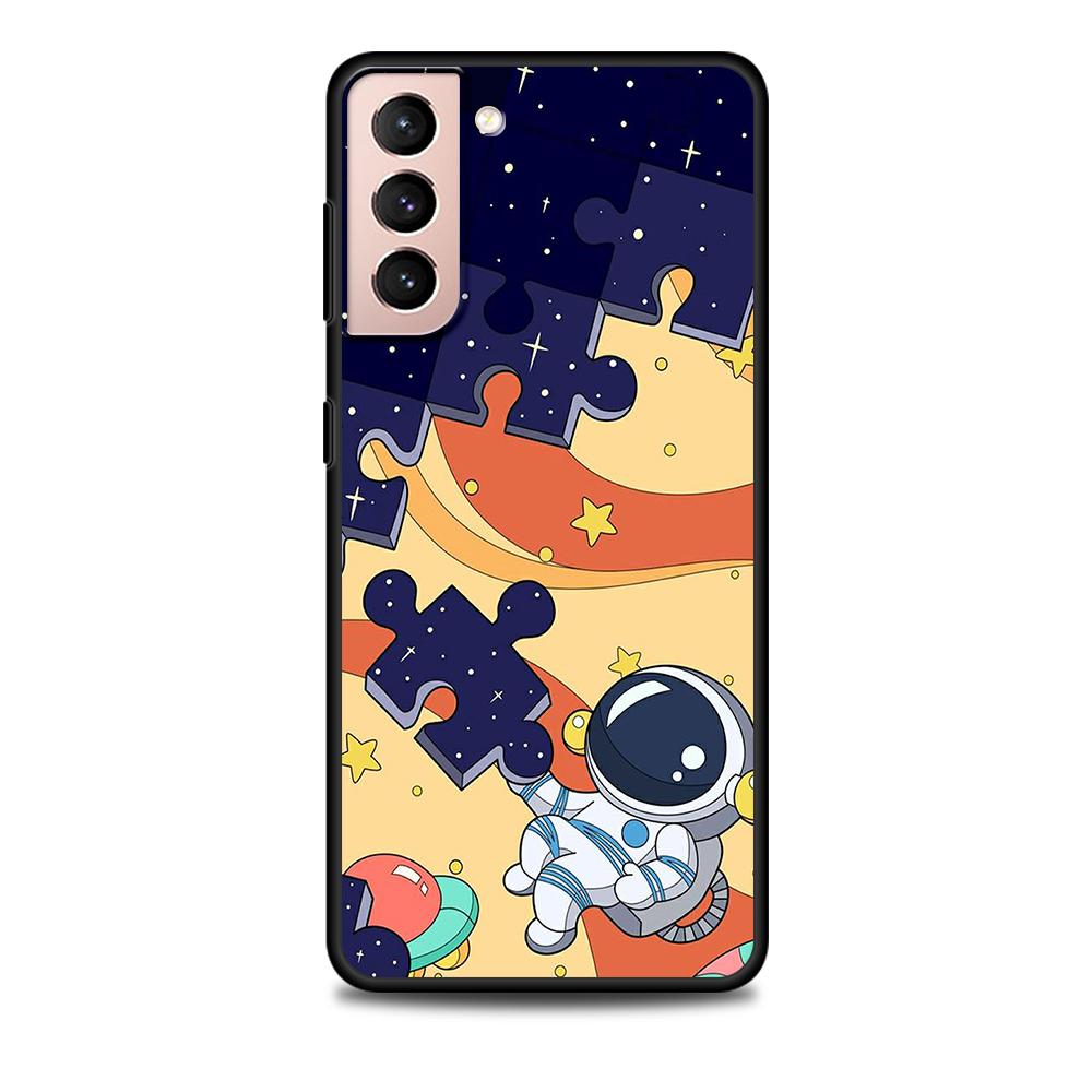

Прозрачный чехол «Астронавт» для Samsung Galaxy S22 Ultra Чехол для телефона S21 S20 FE S10 S9 S8 Plus S10e S7 Edge Черный Мягкий силикон Samsung S7 Edge