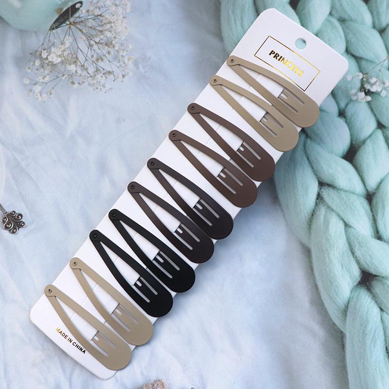 European and American Coffee Color Metal Bobby Pins Hair Clips Set