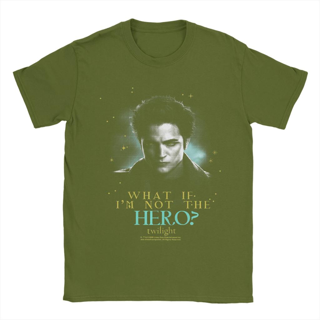 Unisex Twilight Edward Photo What If Im Not the Hero Quote Movie TShirts Cotton Clothing Short Sleeve TShirt O Neck Tshirt