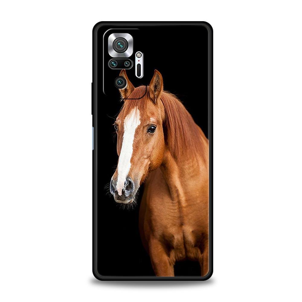Animal Horse Phone Case Cover for Redmi 14C 10C Note 15 14 13 12 10 11 K40 Pro Plus 5G Soft TPU Shockproof Shell Funda Capas Bag