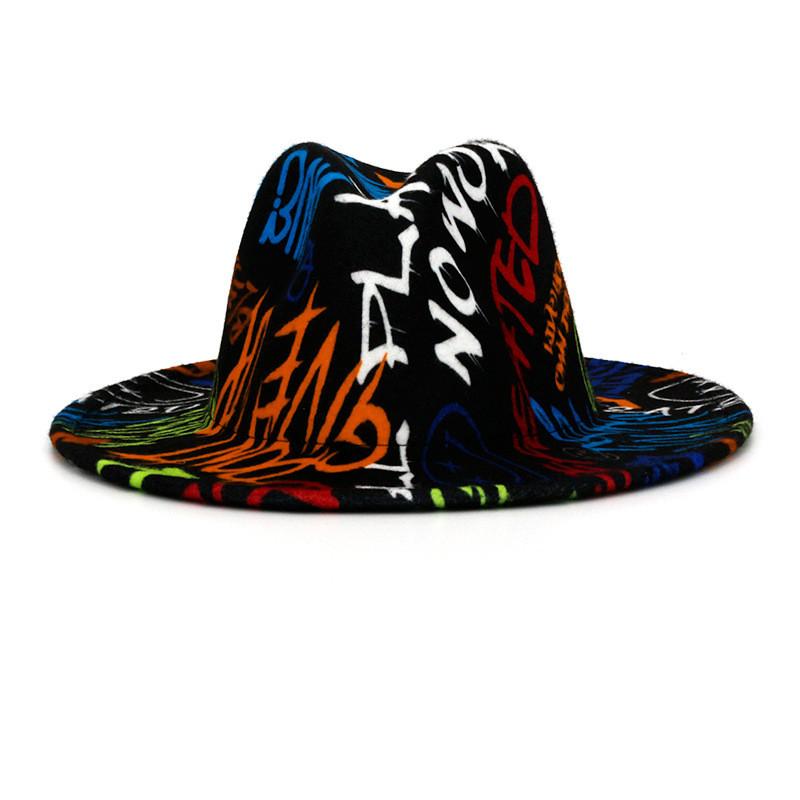 

Краска Шляпа Завязка Хип-хоп Джаз Принт Кепка Солнцезащитная Теплота Улица Подарки Дышащая Black