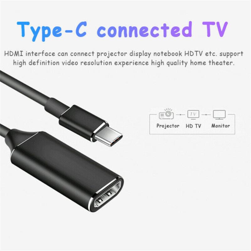 Convertor USB 3.1 tip C la compatibil HDMI Cablu adaptor compatibil HDMI 4k tip C compatibil pt.