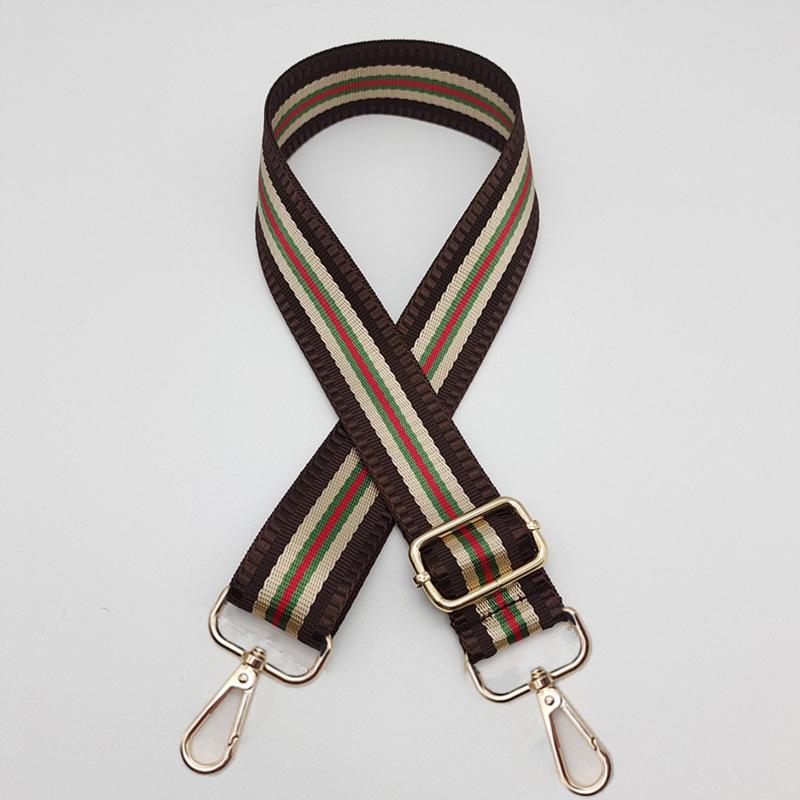 Correa de Bolso Cruzado Colorida Ajustable para Mujer - Correa de Hombro de Tejido Rayado Ancho Extendido