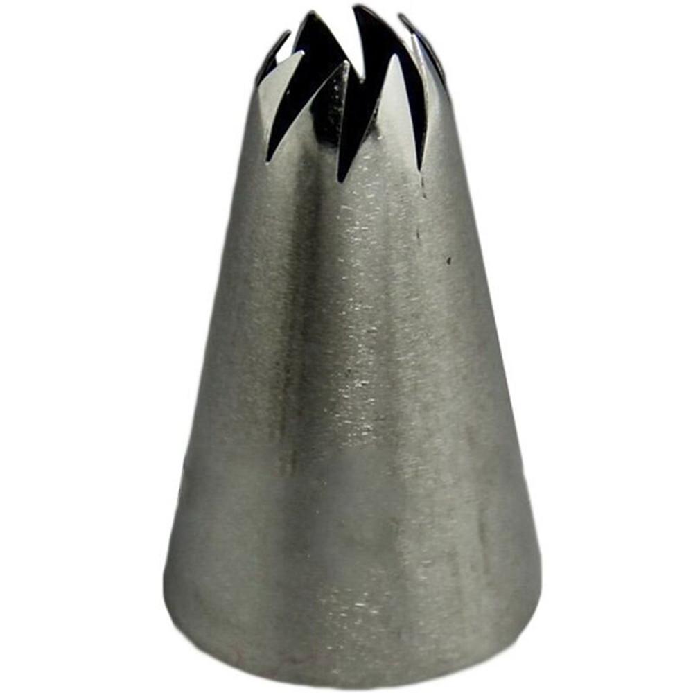 

Насадки для кондитерских изделий из нержавеющей стали среднего размера для украшения тортов - 8-зубчатые насадки для глазури, идеально подходят для печенья и десертов, кухонные принадлежности для выпечки серебряный