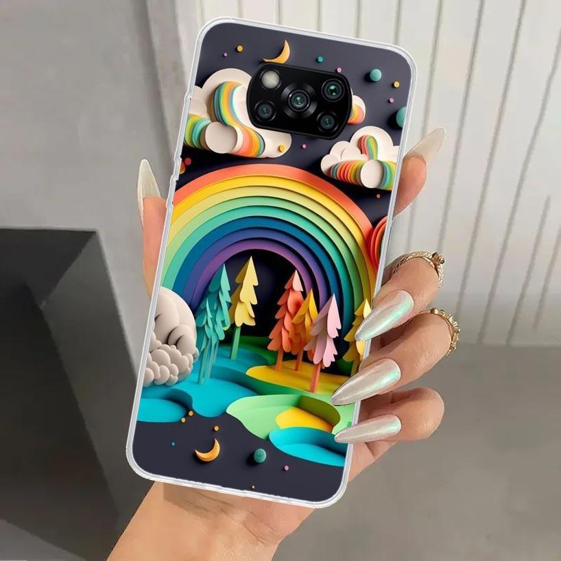 

Natural Trees in Mountain Ranges Phone Case for Xiaomi Poco X7 X6 X5 X4 X3 Nfc F6 F5 F4 GT F3 F2 Pro F1 M5S M4 M3 5G Soft Funda Xiaomi Poco X5
