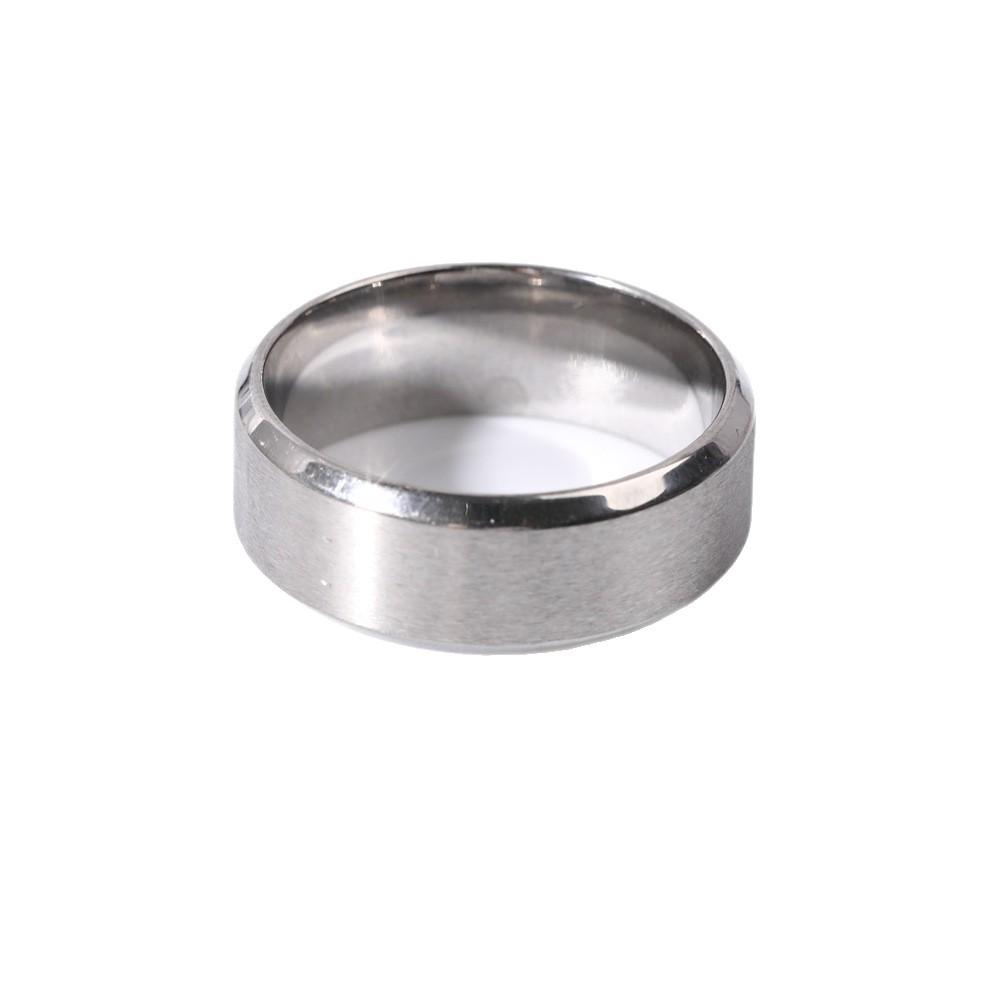 Men's Popular European & American Versatile Stainless Steel Wide Band Ring - Fashionable Plain Titanium Jewelry