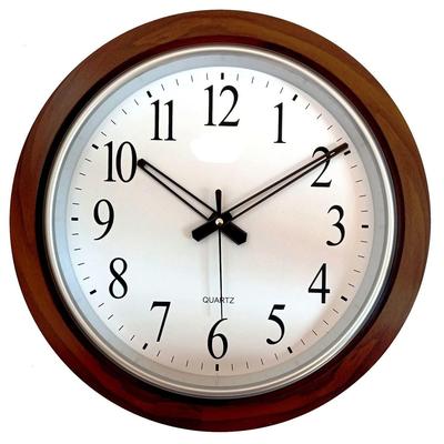 Wooden Analog Wall Clock 18-Inch (42 X 42 Cm) Home Big Size Living Room Hall Bedroom Stylish Clock