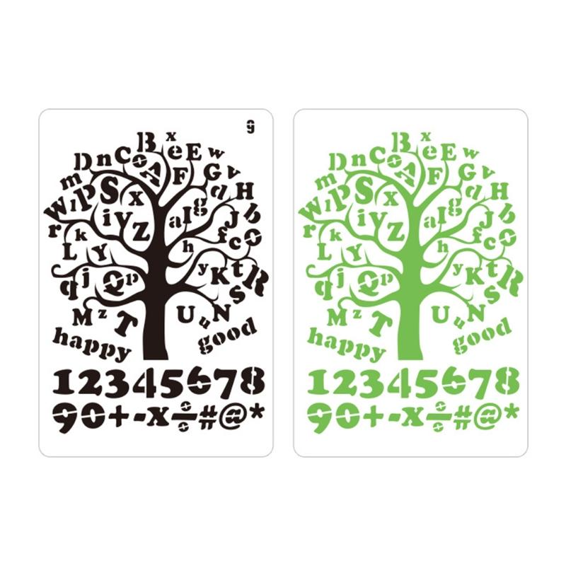 20 Peças Stencils Vazados de Letras/Números para Grafite Alfabeto Stencil Plástico Letras Stencils Caligrafia Stencil