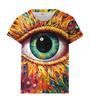 New Cool Graffiti 3D Printed T-shirt Hip-hop Chroma Round Neck Short-sleeved Street Painting Fashion Men's Women's Tops Clothing