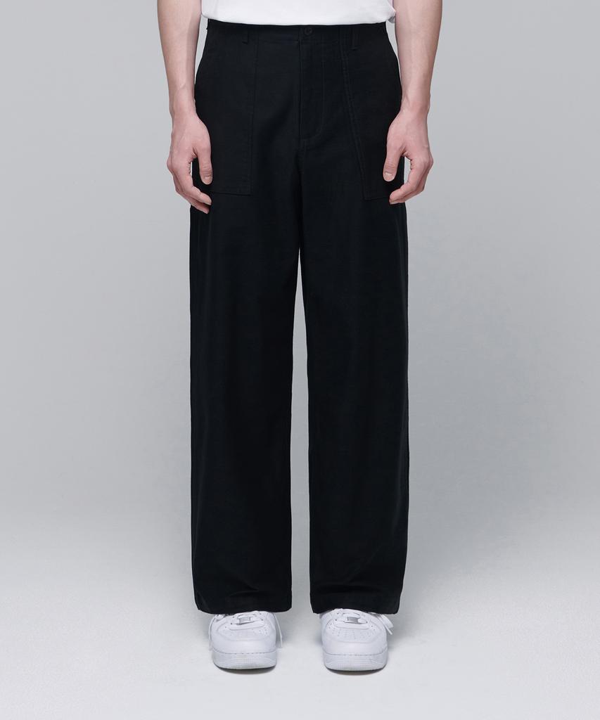 MUSINSA STANDARD Wide Replica Fatigue Pants [Black]