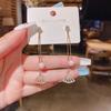 Simple high-end design niche temperament stud earrings women's light luxury fashion personalized earrings exquisite versatile sweet cool earrings