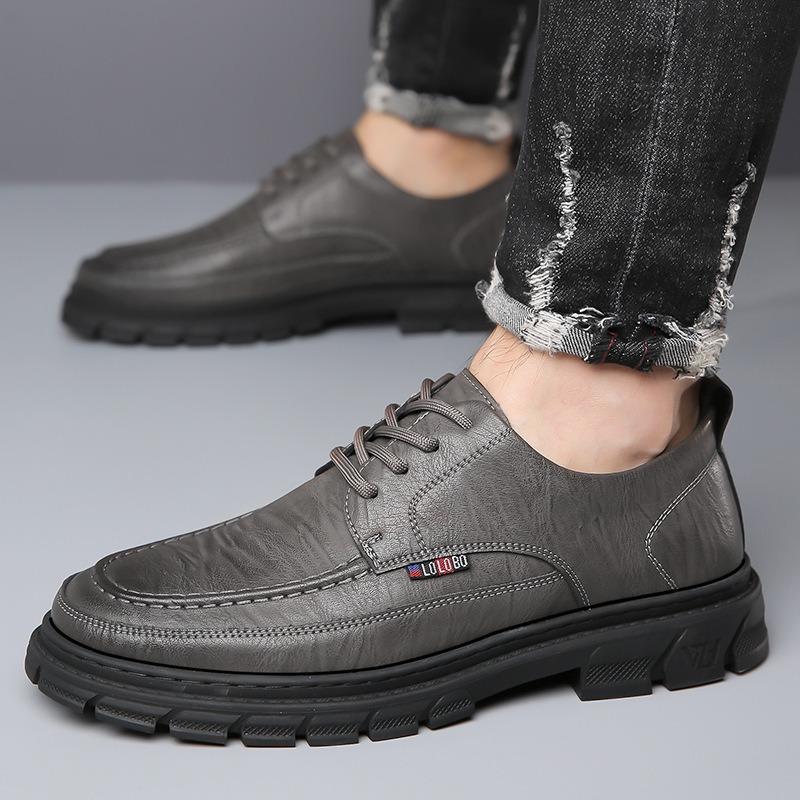 Fashion British Leather Business Men's Dress Shoes Spring Autumn Fashion Soft Sole Man Work Shoes Designer Fashion Casual Shoes Male