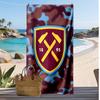 West Ham United Fußball-Print Strandtuch, Großes Weiches Schnelltrocknendes Handtuch für Strand Camping Schwimmen