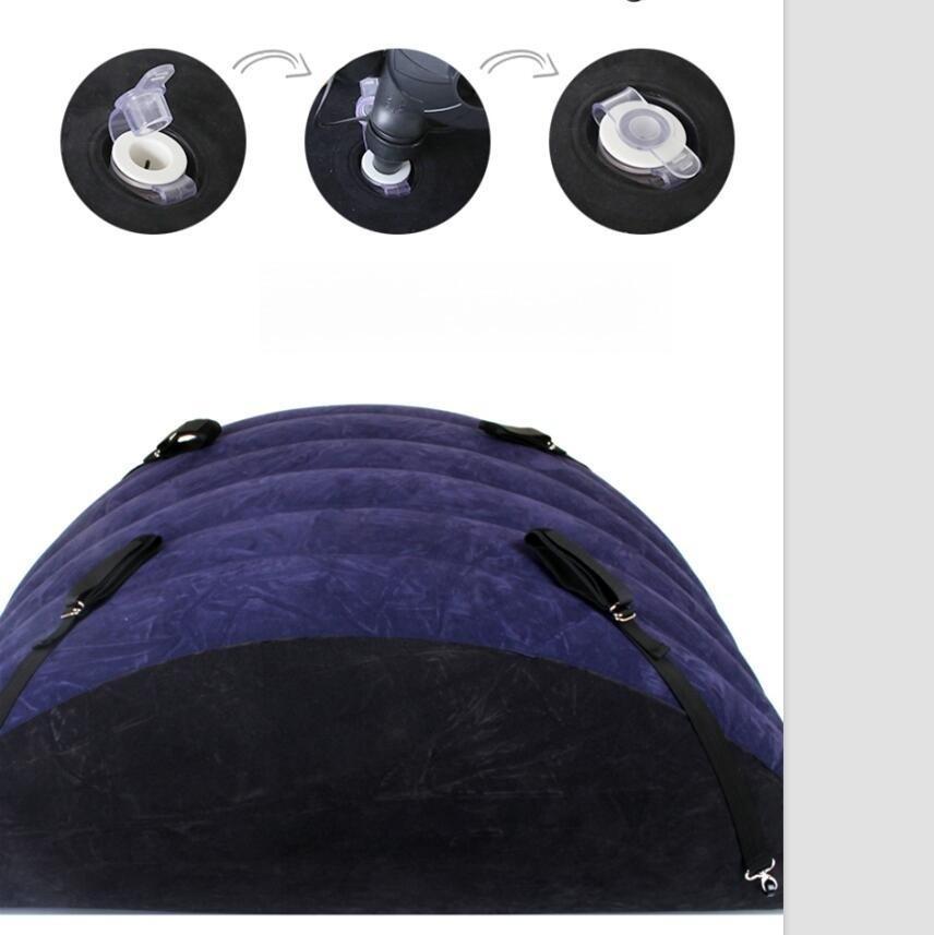 VaHppy Inflatable Mat/Bed Circle Curved  Swinging Multiple sex positions 2.1kg 100*65*35 Gift Handcuffs Couples SM BDSM Toys
