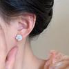 Camellia Zircon Stud Dangle Earrings - Fresh, Sweet, Unique, High-End French Style Jewelry
