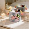 Cotton Rope Basket Fluffy  Storage Basket Snack Storage Container Adorable Desktop Storage Box For Desk Bathroom Counter