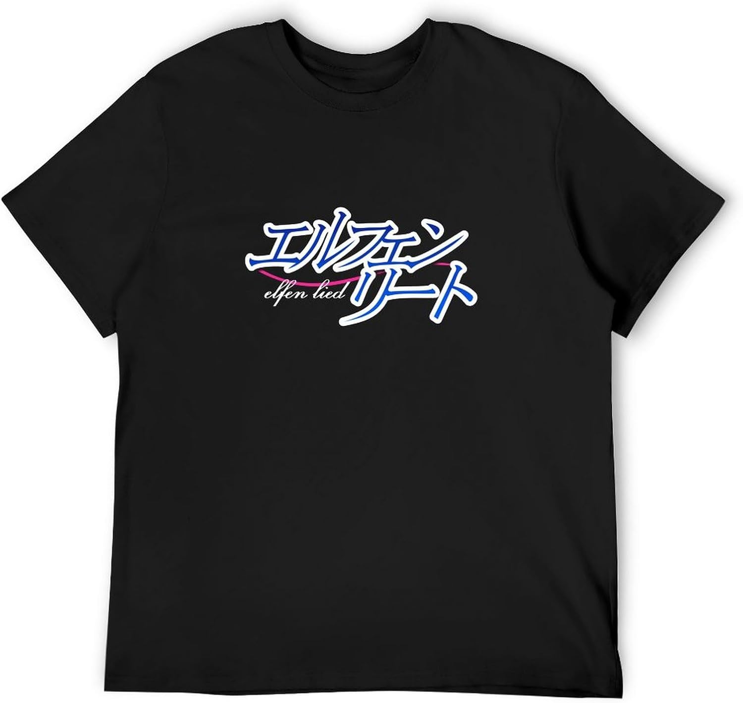 Men s Elfen Lied Anime Logo Men s T Shirt T-Shirt T-Shirt 4XL чёрный