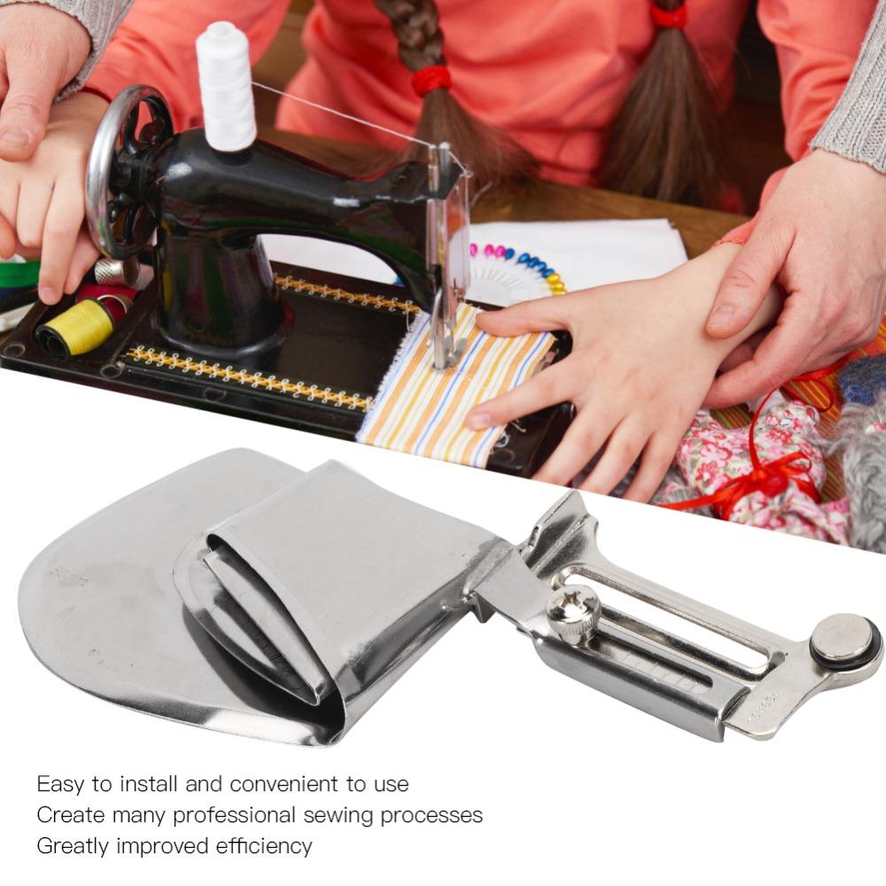 Iron Lockstitch Presser Foot Adjustable Rolled Hem Binding Attachment  Industrial Sewing Machine
