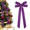 Large Red Velvet Christmas Bow Ornament Xmas Tree Hanging Decor for New Year Wedding Party Home Decoration