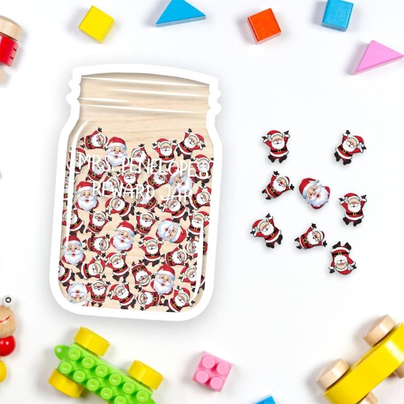 Chirstmas Reward Jar With Tokens Funny Motivating Incentive Kids Novelty Gifts