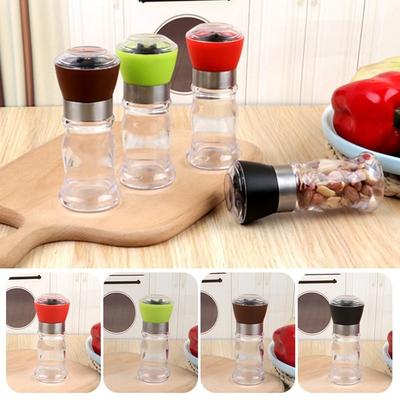 Molino de Acero Inoxidable de Moda Cuerpo de Vidrio Molinillo de Sal y Pimienta para Especias Accesorios de Cocina Herramienta de Cocina Gadgets de Cocina Portátiles