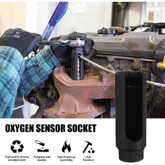 KEDAKEJI Oxygen Sensor Socket With Side Wire Cutout 3/8-Inch Drive By 7/8-Inch Fits All Vehicle O2 Removal And Tallation Offset Oxygen Sensor
