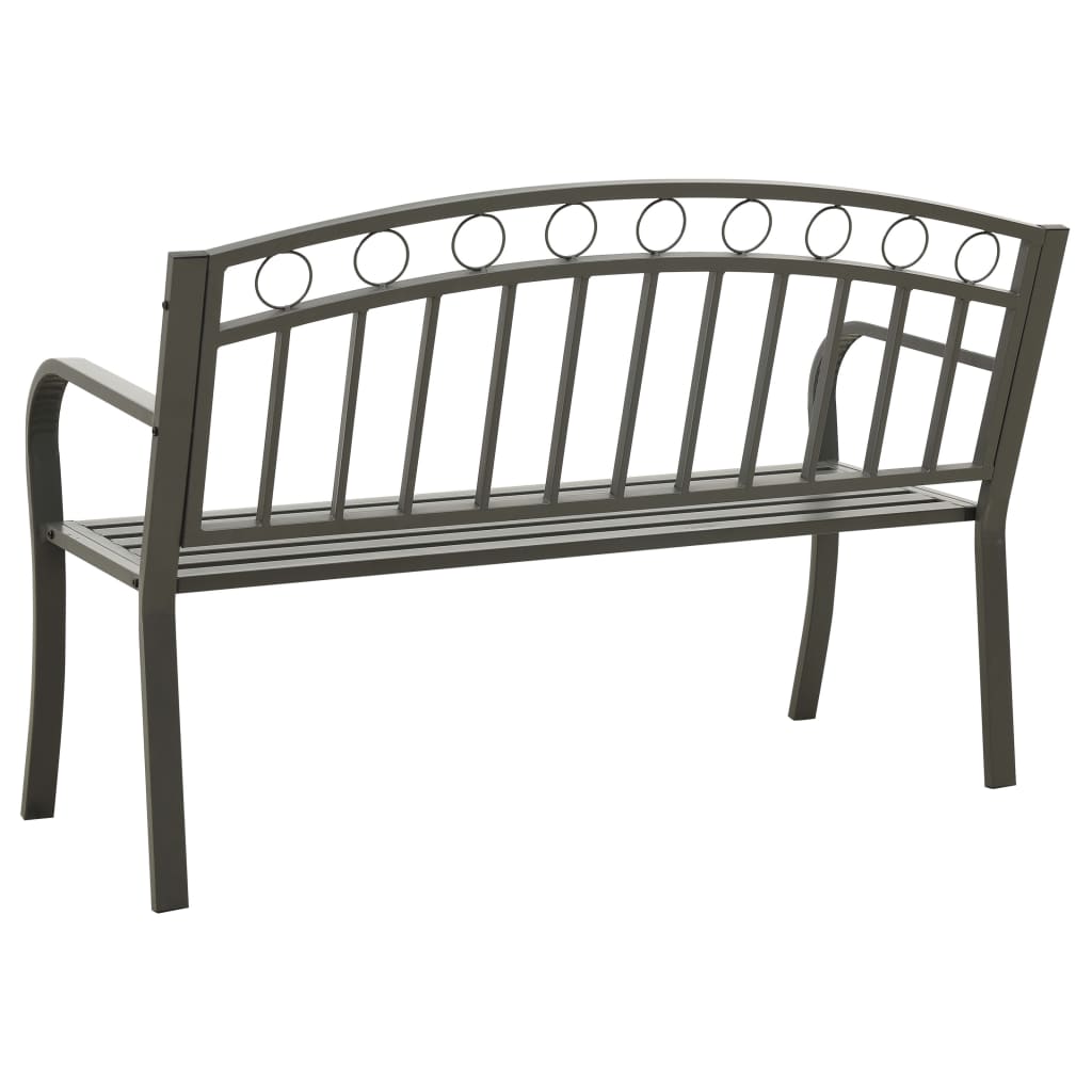 Garden Bench Gray 120 cm Steel