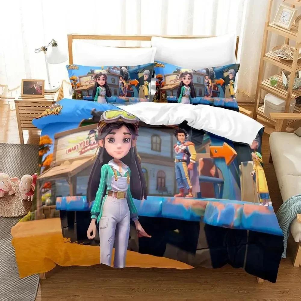 Spel My Time At Sandrock Sängkläder Set Enkel Tvilling Full Queen King Size Sängset Vuxen Barn Sovrum Påslakan Set Anime Säng