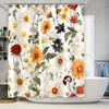 Floral Printed Shower Curtain Decorate Your Bathroom with Fresh Flowers In White Multicolor Floral Design