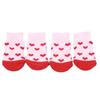 4PCS Warm Cozy Paw Protector Sock Set Cute Thick Knitted Anti Slip Socks for Small Dogs and Cats During Cold Seasons