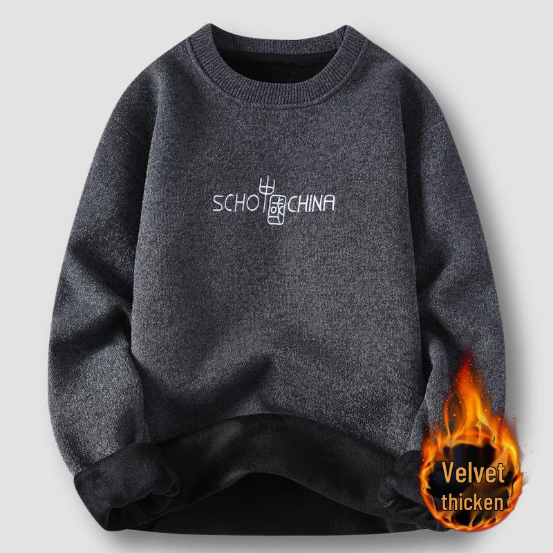2025 Herren Einteiler Samtpullover: Trendiger Jugendstil, Plüschkaschmir, Ideal für Mittelschüler